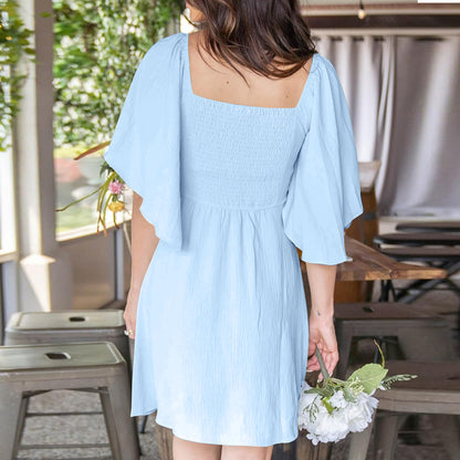 Womens 2024 Spring Summer Deep V Neck Mini Dress