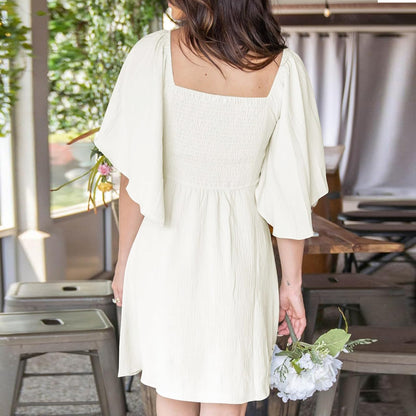 Womens 2024 Spring Summer Deep V Neck Mini Dress