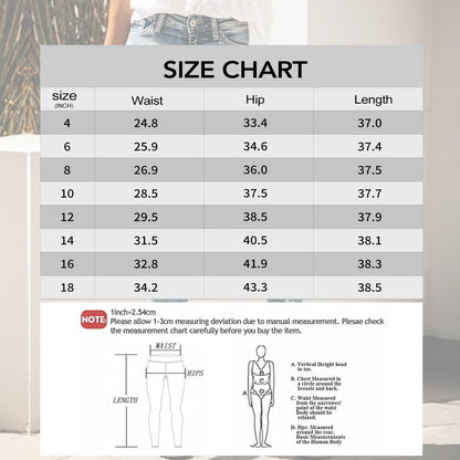 Women's Ripped Skinny Jeans Distressed Stretchy Denim Pants